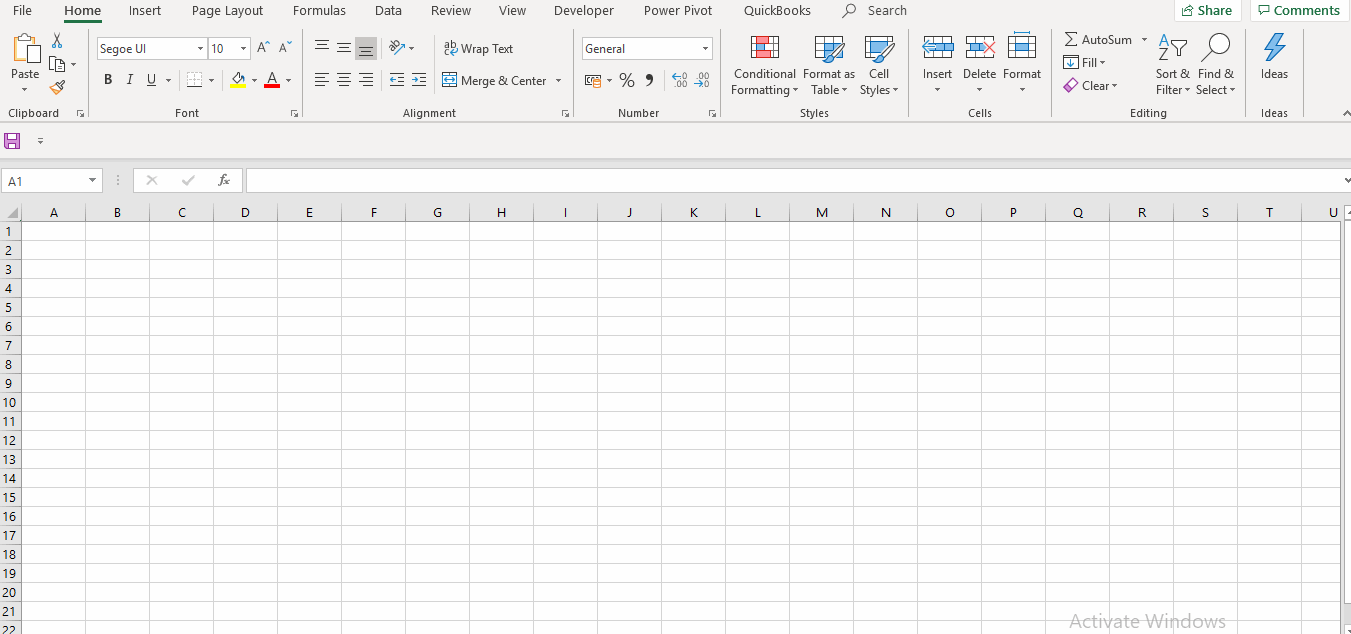 Excel Quick access toolbar
